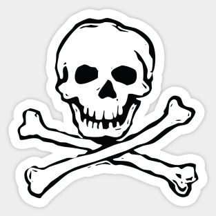 Classic Skull and Bones Pirate Flag Death Head Sticker